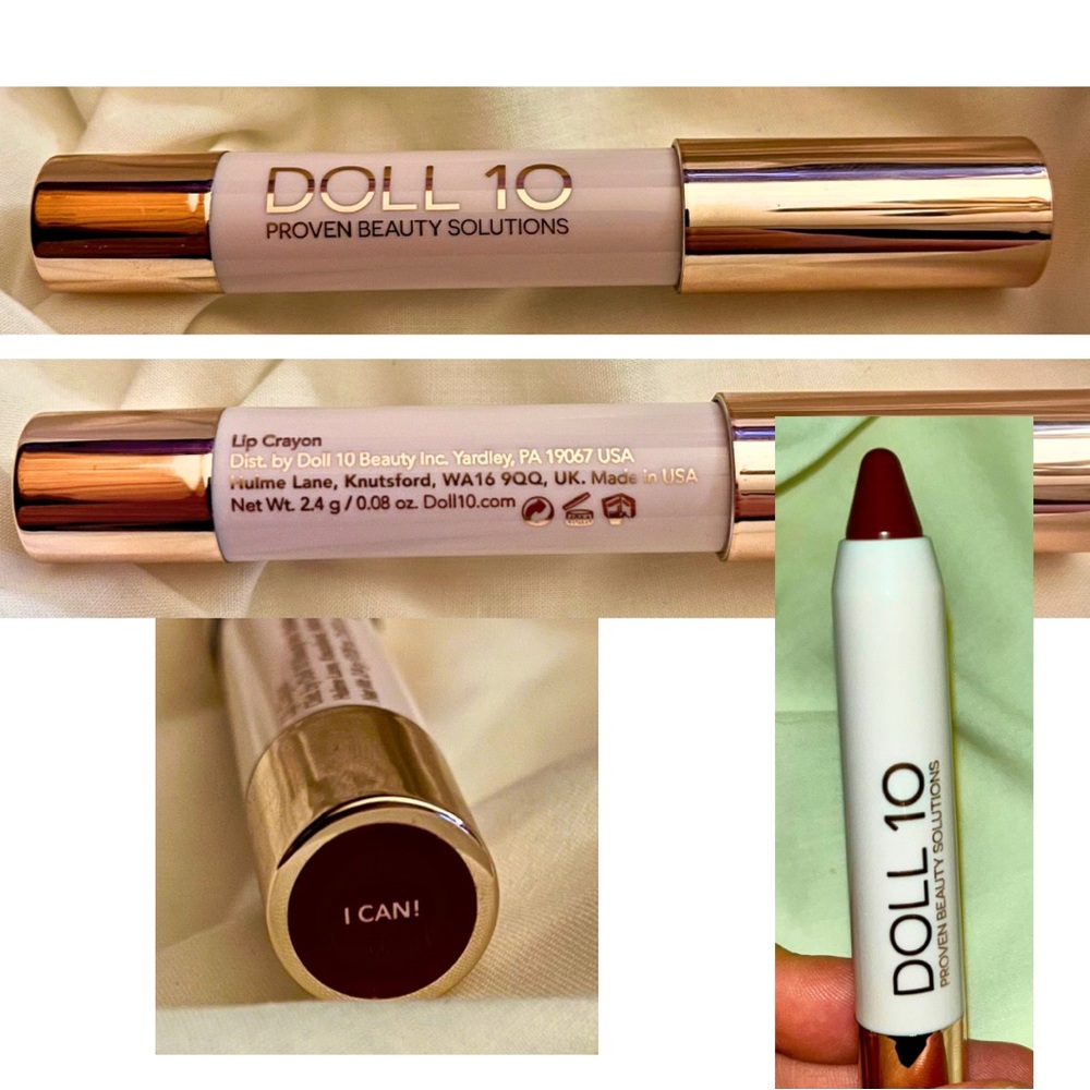 Doll 10 Lip Crayon – Shade “I CAN!” (Wine Color) – New (No Box)